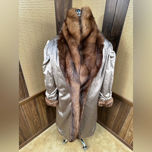 Vintage Okean Furriers Russian Sable Fur Coat Jacket Stroller Medium - Picture 7 of 11